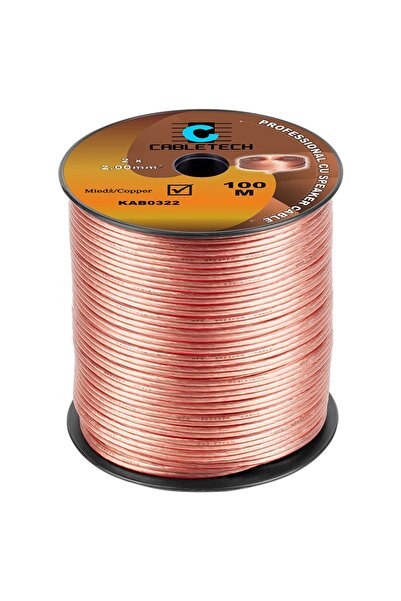 Cabletech Cablu difuzor 2x2mm cupru transparent 1m la rola KAB0322
