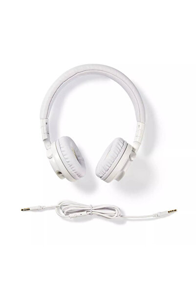 Nedis Ακουστικά πολυμέσων με αποσπώμενο καλώδιο χωρίς μικρόφωνο 1,2 μέτρα λευκά