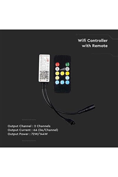 V-TAC Controller banda LED 3IN1 WI-FI RGB 24 butoane SKU-2902