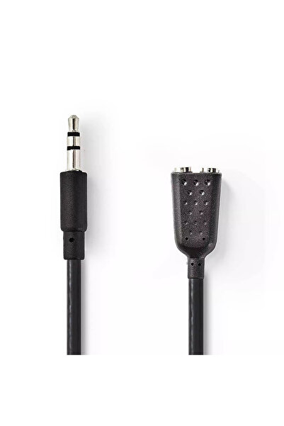 Nedis Cablu Audio Stereo Jack 3.5 mm tata - 2x 3.5 mm mama 0.2m
