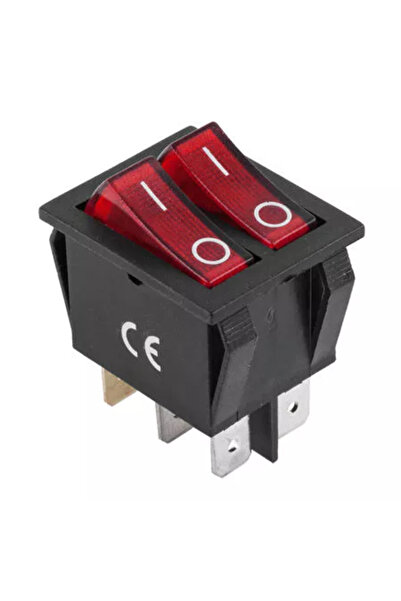 OEM Intrerupator IRS2101 ON-OFF dublu 6 pini rosu 15A 250VAC