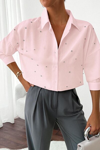 Basko fashion Πουκάμισο salash με πέτρα