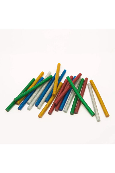 Handy Set baton plastic termoadeziv silicon 7mm x 10cm colorat glitter stralucitor 20buc