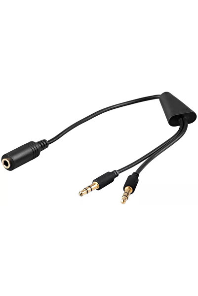 goobay Cablu adaptor Jack 4 pini 3.5 mm mama la 2x 3.5 mm tata 20cm sau 40cm