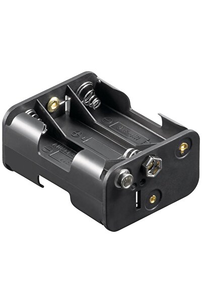 goobay Suport baterie 6x AA R6 cu conector 9V negru 11467