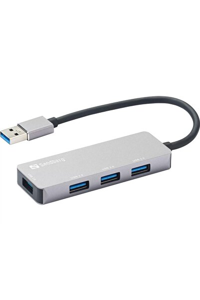 Sandberg Hub USB 3.0 - 1x USB 3.0 + 3x USB 2.0 aluminiu 333-67