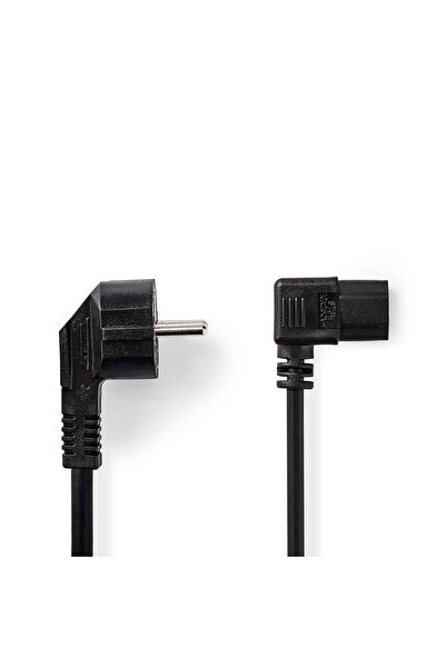 Nedis Cablu de alimentare Schuko tata cotit - IEC- 320-C13 cotit 10m 3x1mm2 cupru negru CEGL10020BK1