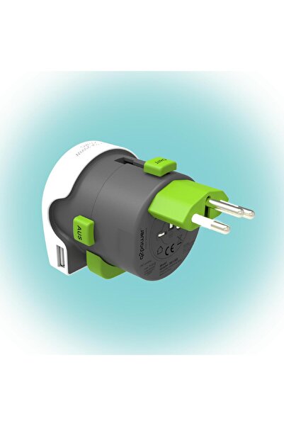 OEM Qdapter 360 +USB travel adapter AUSTRALIA CHINA IT UK CH BRAZIL USA EURO 2.100130