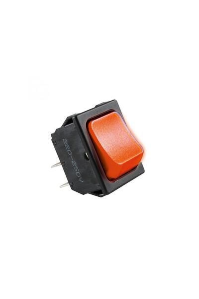 OEM Switch 250V 10A 2 circuits 4 contacts with red bulb 32x26 mm