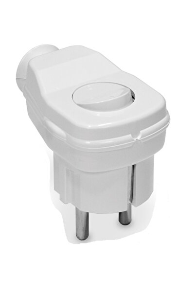 Plastrol Stecher Shuko iesire laterala alb cu intrerupator WT-16U/LK/WE