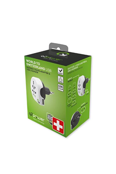 OEM Travel adapter World to Switzerland +USB AUSTRALIA CHINA IT UK CH BRAZIL USA EURO Q2 1.100210