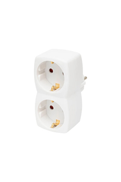 Home by Somogyi Dublu stecher distribuitor cu impamantare 2x Schuko 3680W 16A alb Home NV 22