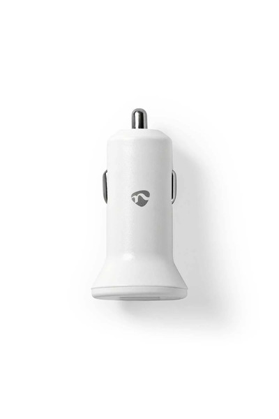 Nedis Car cigarette lighter charger with 2 USB A outputs 4.8A white