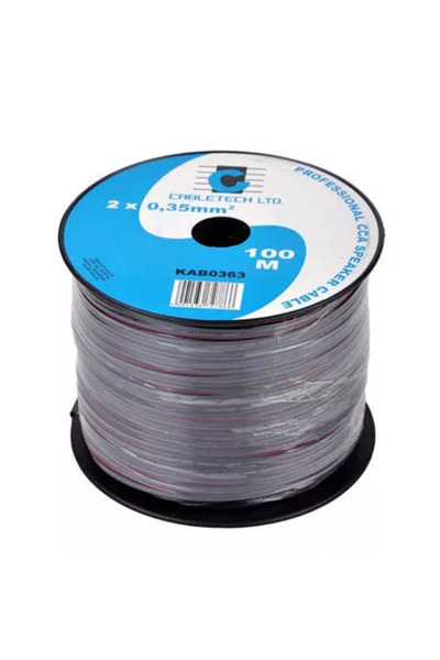 Cabletech Cablu difuzor CCA 2x0.35mm negru KAB0363
