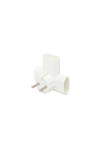Home by Somogyi EURO socket x3 T distributor, white, recessed mounting