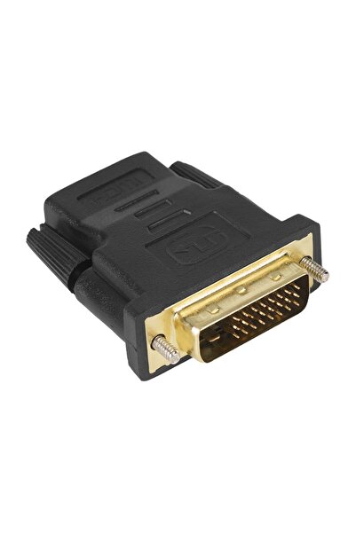 Cabletech Adaptor DVI-D 24+1 dual link tata - HDMI V1.4 mamă de mare viteză cu Ethernet Full HD aurit