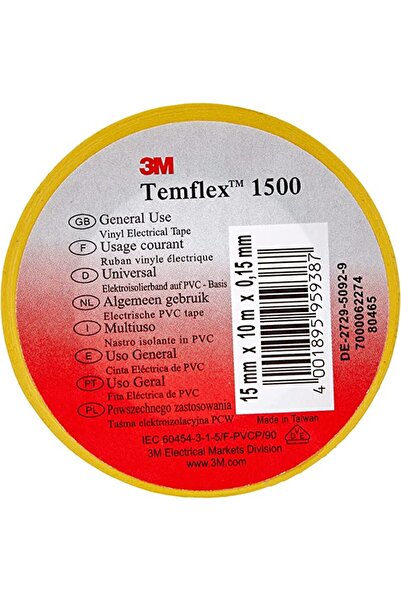 3M Yellow insulating tape 15mm x 10m 1pc