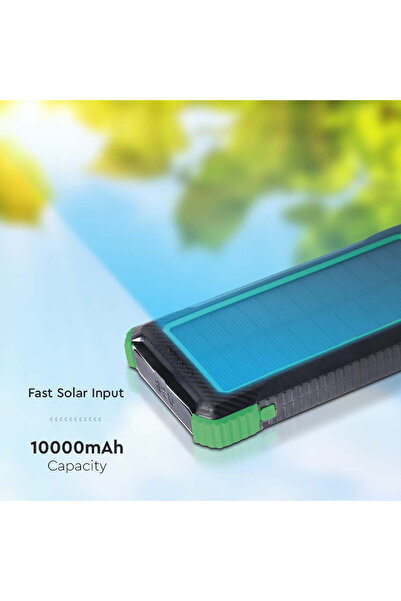 V-TAC POWER BANK 10000mAh with solar and Wireless charging SKU-7835