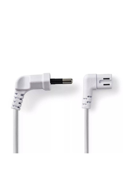Nedis Power cable Euro male angled - 2 Pin IEC-320-C7 angled 3m white