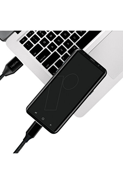 LogiLink Cablu USB 2.0 A - USB type C 0.3m negru CU0139
