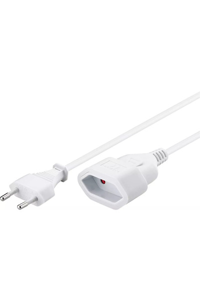 goobay Euro extension cord 2m white