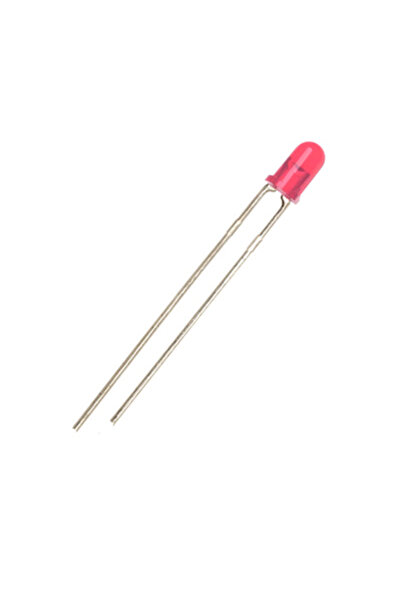 OEM LED 3mm roz 1.9V-2.1V 20mA 620-625 MCD 300-400