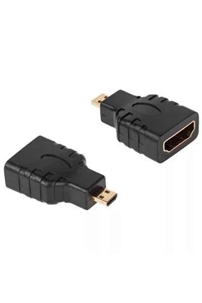 OEM Adaptor micro HDMI la HDMI mama aurit negru