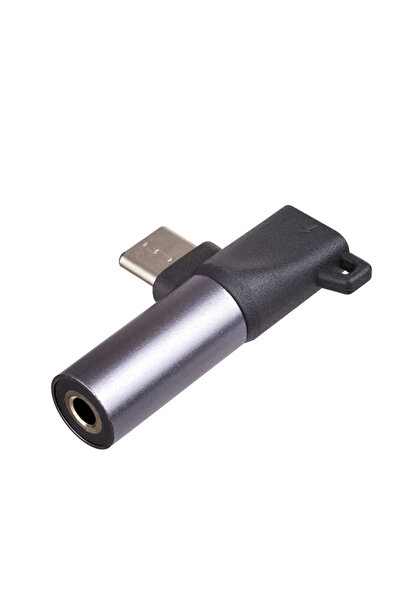 Akyga Adaptor USB 3.0 Jack 3.5 mm mama + USB type C mama alimentare la USB type C mufa AK-AD-62
