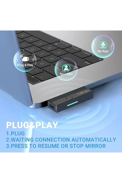 MINIX Wireless HDMI Transmitter and Receiver C1 Plus Full HD 1080P USB-C max. 50m black REC-HDMI-C1P