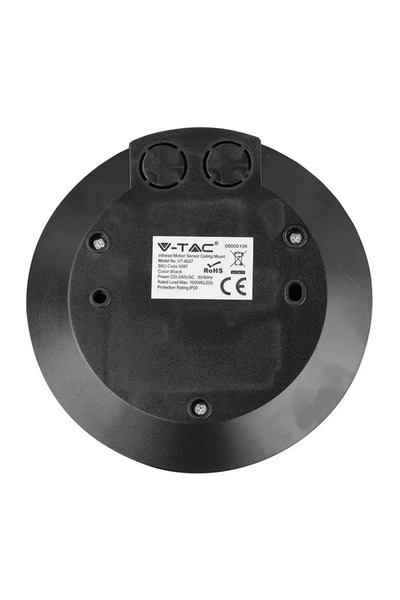 V-TAC Ceiling-mounted motion sensor 360 degrees black max 2000W