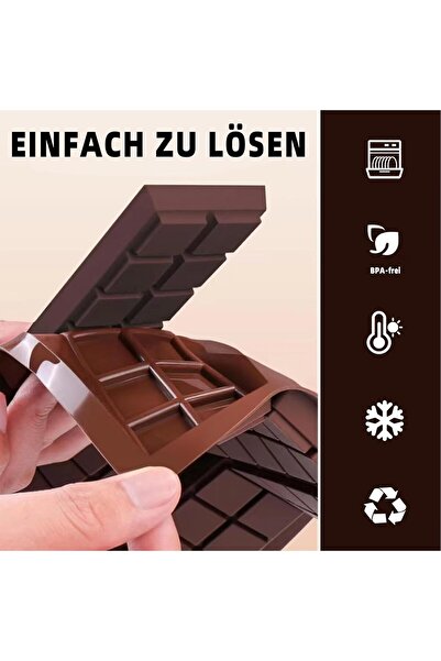 DUBAİ Silicone Mold Set for Chocolate Bars - 6 Bars (26 x 17 cm)