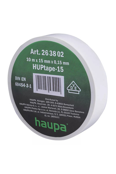 Haupa Insulating tape 1.5cm x 10m ROH263802 white