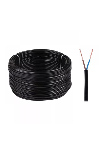 Cabletech OMY 2x0.75 300V black electrical cable
