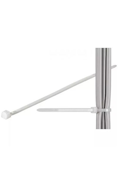 FixPoint Plastic cable ties 200x2.5 mm transparent 100pcs