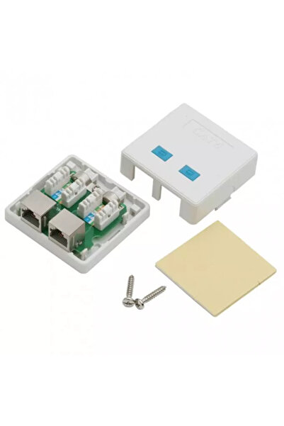 OEM Double wall socket 8P8C FTP Cat5 2x RJ45