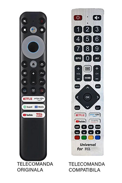 OEM Telecomanda inlocuitoare TV TCL RC902V FMR1 compatibil cu originalul (574-1)