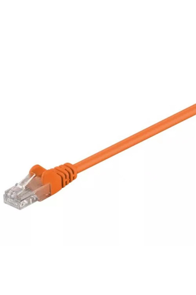 goobay Cablu UTP 1m portocaliu patchcord CAT5e 2x RJ45 CCA neecranat