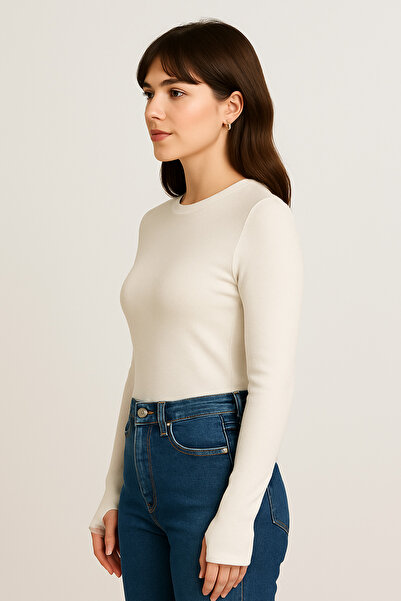 M&N Body Long Sleeve Fisherman's Finger Blouse