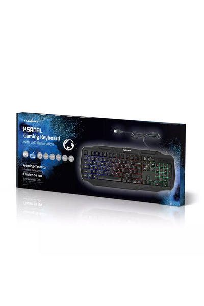 Nedis Wired Gaming Keyboard USB 2.0 US International black