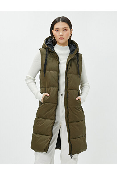 Koton Жіночий жилет кольору хакі