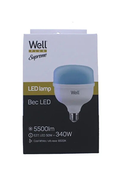 Well LED Bulb T140 E27 50W 230V Cool White 6500K 5500 lm