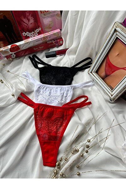 777 MIRACOLO Σετ τριπλό βαμβακερό ελαστικό υφασμάτινο στρινγκ