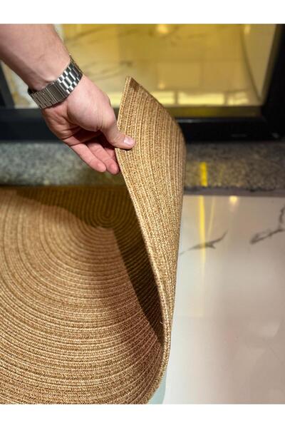 SFB Home Textile Raffia, Jute, Cotton, Door Mat, Boho Style Mat, Washable Mat, Jute Mat
