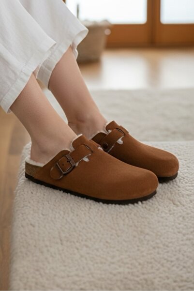 LAND OF CORK LC Land of Cork Анатомічні унісекс тапочки з натуральним хутром, закриті, з натуральною підошвою з гриба та підтримкою п'яти