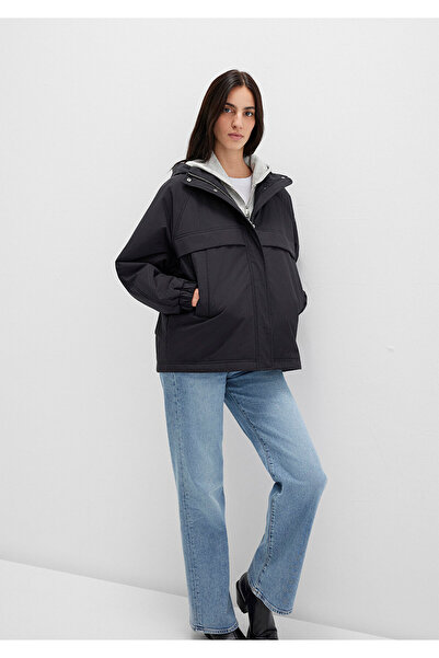 Mavi Water Repellent K Hooded Black Jacket 1110348-900