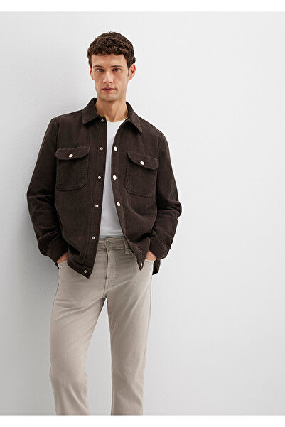 Mavi Brown Pocketed Velvet Shirt Loose Fit / Relaxed Fit 0211750-70219