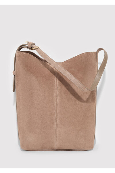 Mavi Suede Leather Brown Shoulder Bag 1913696-70367