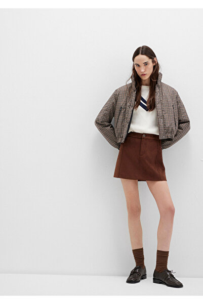 Mavi Faux Suede Brown Mini Skirt 1310782-70241