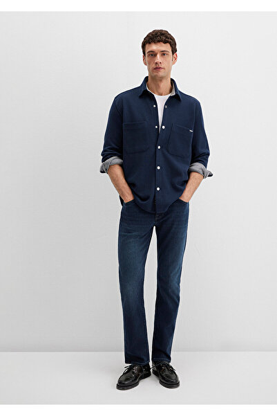 Mavi Black Navy Blue Pocket Shirt Regular Fit / Regular Cut 0211771-80872