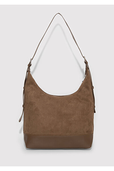 Mavi Faux Suede Khaki Shoulder Bag 1913473-71821